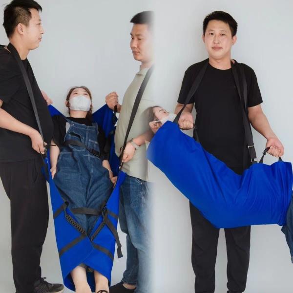 介助シート肩掛け防水移動サポート介助ベルト体位変換簡易担架トレーニング移乗6つ持ち手付き寝返り介護リ...