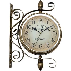 両面電波掛け時計 manbo-ana 電波時計 無音 プレゼント 壁掛け時計