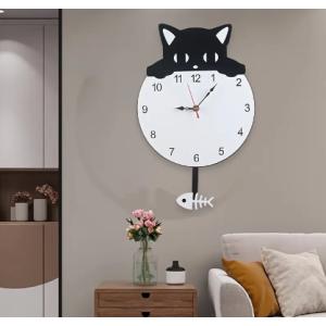 時計 置き時計 卓上時計 ねこ chara CAT キャラキャッツ 木製 日本製