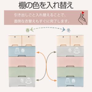 送料無料 チェスト 5段 鍵付き 収納ボックス...の詳細画像2
