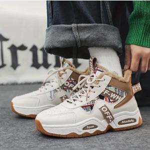 裏起毛 スニーカー ハイトップ メンズ 厚底 ...の詳細画像5
