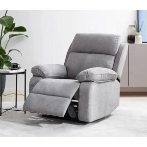 リクライニング機能付きグレーソファ ソファ リクライニングソファ 76×90×84cm ポリエステル 1人掛け