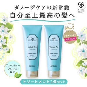 PREMIUMトリートメント ゴクビプロ グリーンティーアロマ PREMIUM２WAYトリートメント 2個セットで5％OFF 送料無料 プレトリートメント ダメージヘア