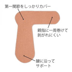 親指固定 テープ 32枚入 サポーター バネ指...の詳細画像1