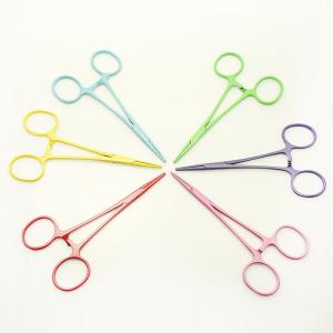 カラフルなペットトリミング用カンシ　鉗子6色カラー　毛抜き　耳そうじ　ゆうパケット