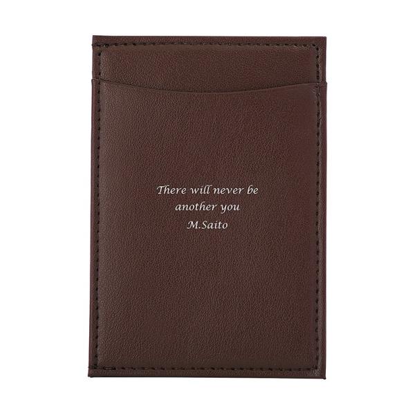 名入れギフト プレゼント パスケース ブラウン 贈り物 入学祝い 卒業記念品 息子 娘 夫 定期入れ...