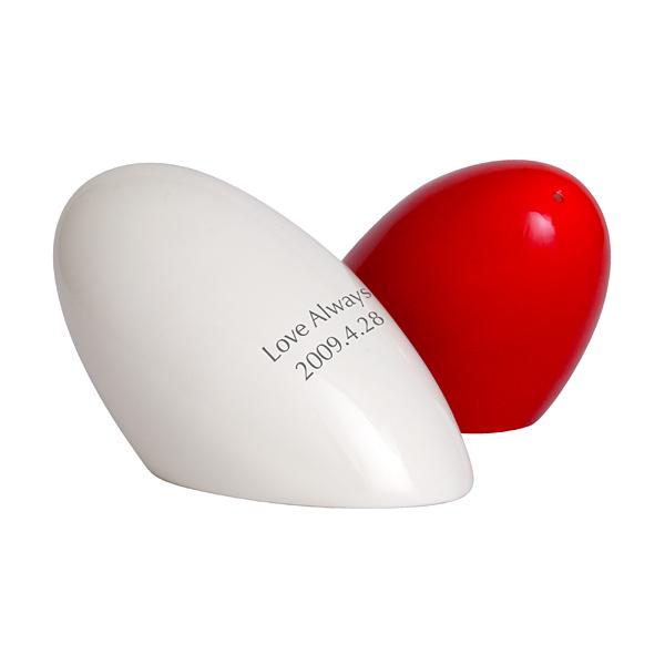 名入れギフト プレゼント シャトル ソルト＆ペッパーシェーカーズ レッドホワイト 紅白 結婚祝い 名...