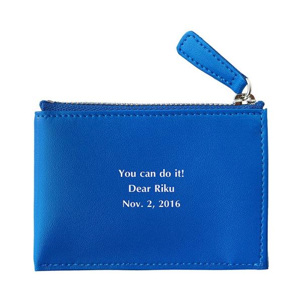名入れギフト プレゼント コインケース ブルー 贈り物 名前入り ネーム入れ 実用品