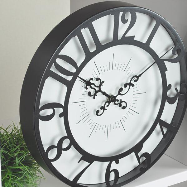 壁掛け時計 おしゃれ 壁掛時計 レトロ クラシック 黒色 モノトーン 美容室 カッコイイ モダン ア...