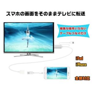 スマホ TO HDMI変換ケーブル 1080P HDTV高解像度 IPHONE/IPAD/AIR/AIR2対応 YOUTUBE/写真/動画/ゲーム等をそのままテレビに映す 設定不要 LP-SP2HDMI
