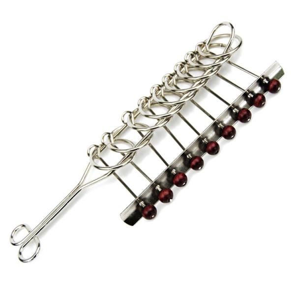 九連環 中国古来の知恵の輪 チャイニーズリング メタル製 初心者から上級者まで楽しめる 古典パズル ...