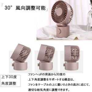 首振り 小型扇風機 ヘッド回転USBファン 角...の詳細画像4
