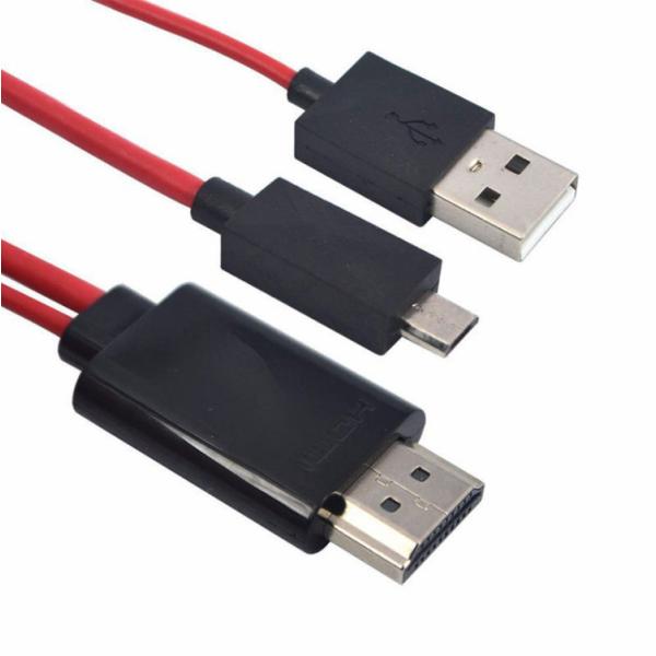 HDMI変換ケーブル 1080P対応 約2m microUSB-HDMI変換 スマホやタブレットの動...