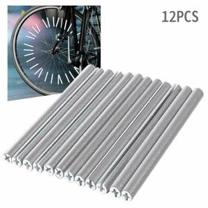 自転車スポーク用リフレクター 12本セット 反射板 反射スティック 簡単