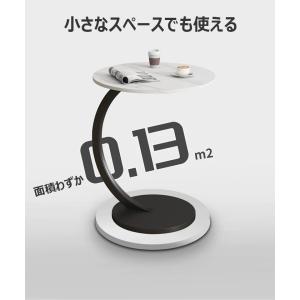 サイドテーブル 丸 円形テーブル 北欧 直径4...の詳細画像1