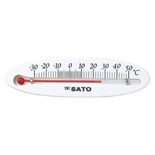 SATO 佐藤計量器 冷蔵庫用温度計ミニ 横型 1714-00 （-30〜50℃）