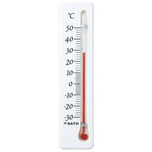 SATO 佐藤計量器 冷蔵庫用温度計ミニ 縦型 1715-00 （-30〜50℃）｜lifescale
