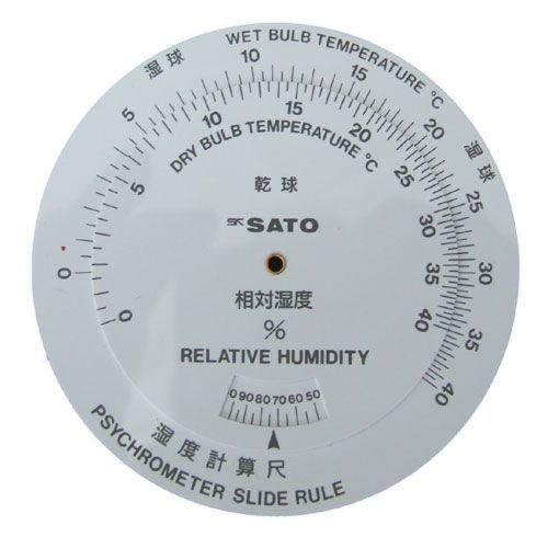 SATO 佐藤計量器 簡易湿度換算スケール（アスマン計算尺） 7450-80