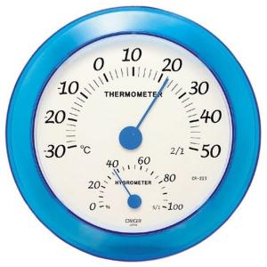 クレセル 温湿度計 （ブルー） CR-223B （-30〜50℃）｜lifescale