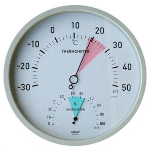 クレセル 温湿度計 （グレー） CR-340GR （-30〜50℃）｜lifescale