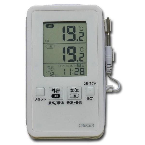 クレセル IN-OUTデジタル温度計 AP-09W （-20〜70℃）