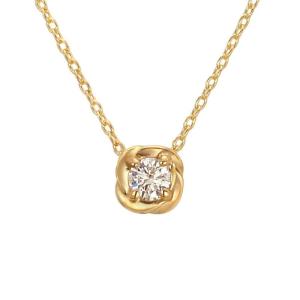 WISPウィスプ K10イエローゴールド ネックレス ダイヤモンド0.05ct