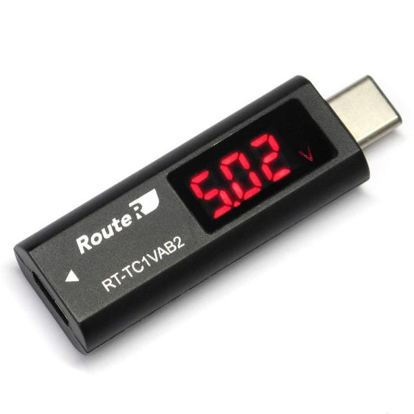 ルートアール USB PD対応 USB Type-C電圧・電流チェッカー ブラック RT-TC1VA...