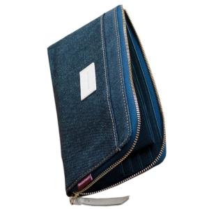 デニム 長財布 ロングウォレット D−A ラウンドファスナー 財布