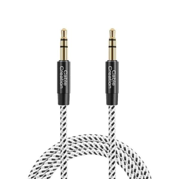 AUX,CableCreation 3.5mm AUX オーディオケーブル スリム＆ソフトAUXケー...