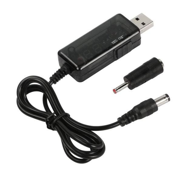 CERRXIAN USB 5Vから9V 12電圧昇圧変換器ケーブル、USB 5V 2A昇圧DC552...