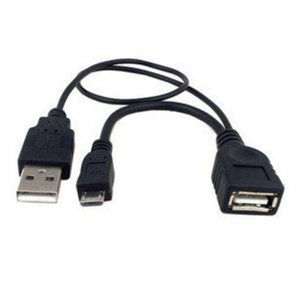 ノーブランド品OTGケーブル micro USB-USB A メス Galaxy/NOTE/スマホ用...