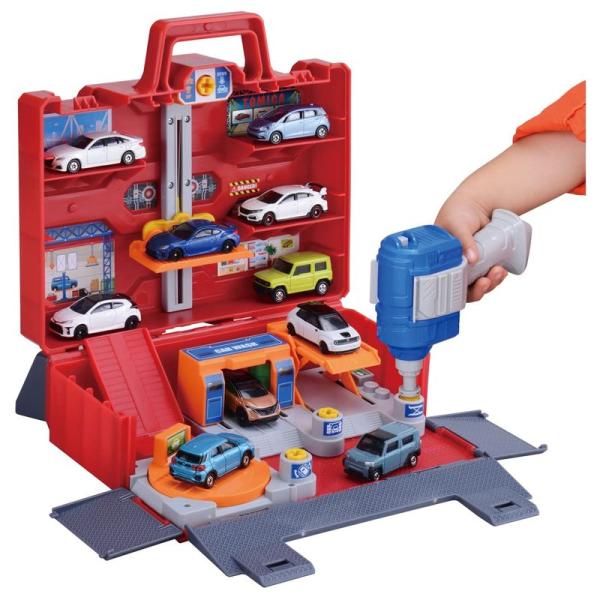 タカラトミー 『 トミカ にぎやか4アクション 整備基地ボックス 』 車 おもちゃ 3歳以上 玩具安...