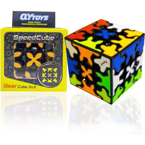マジックキューブ ギアキューブ 立体パズル 立体キューブ 魔方 3x3競技用キューブ 360度回転 ...