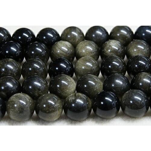 ゴールデンオブシディアン　ラウンド14ｍｍ　１連売り