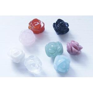 天然石 薔薇の彫刻パーツ 12mm1粒売りの詳細画像1