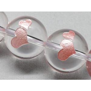 【天然石卸】ピンク ダブルハート 彫り物 8mm...の商品画像