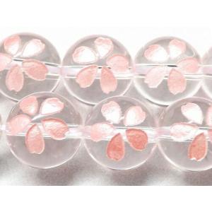 【天然石卸】ピンク 桜彫り 8mm 一粒売りの詳細画像1