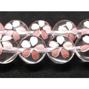 【天然石卸】ピンク 桜彫り 8mm 一粒売りの詳細画像2
