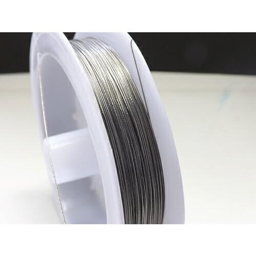 メール便OK！　ナイロンコートワイヤー　シルバー色　約50m巻　各サイズ　各サイズ 0.3mm/0....