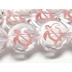 【天然石卸】水晶 ピンク ホヌ彫り 8mm 一粒売りの商品画像
