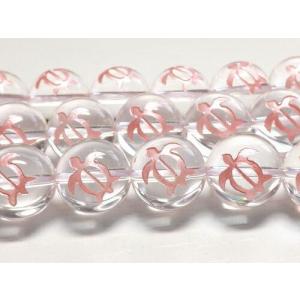 【天然石卸】水晶 ピンク ホヌ彫り 8mm 一粒売りの詳細画像2