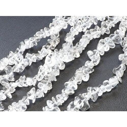 天然石 クリスタルクォーツ（水晶）　さざれ　１連・80cm