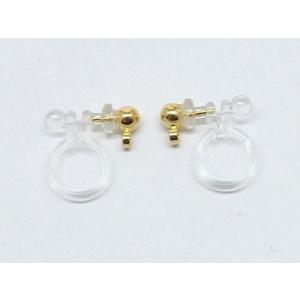 ノンホールピアス 樹脂製　イヤリング　パーツ　オメガタイプ　1ペア　pg-0686