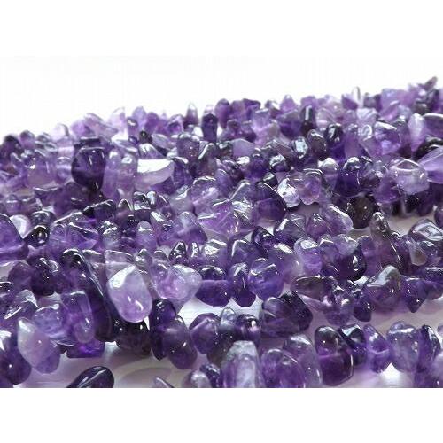 天然石  アメジスト　さざれ　１連・80cm