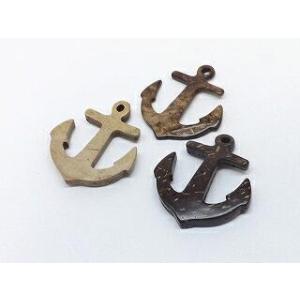 ココナッツパーツ　ウッドビーズ　パーツ　2個入り p-0882