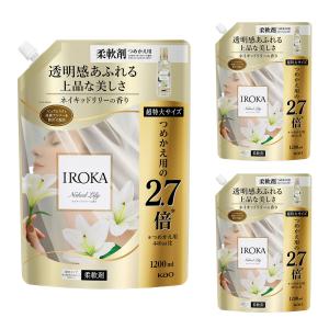花王 IROKA イロカ -ネイキッドリリーの香り- 1200ml 超特大サイズ つめかえ用 ×3個セット