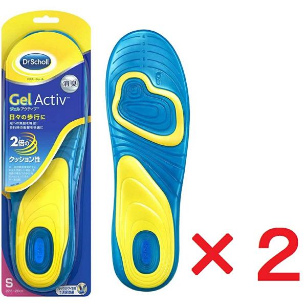 ドクターショール インソール 衝撃吸収 中敷き 消臭 ジェルアクティブ エブリデイ 日常用 ×2