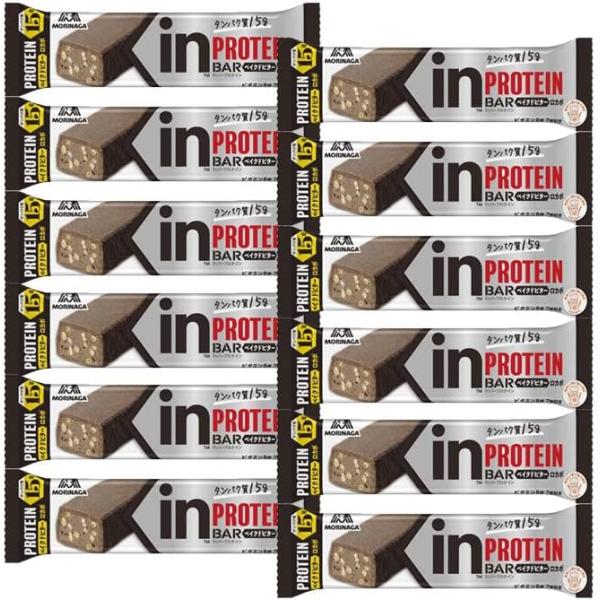 (12個) 森永製菓 inバー プロテイン ベイクドビター ×12本セット