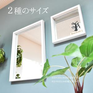 鏡 壁掛け ミラー 木製 おしゃれ 北欧 ウォ...の詳細画像2
