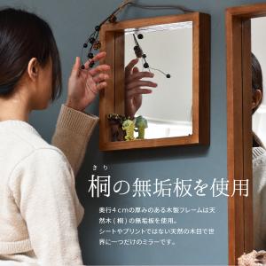 鏡 壁掛け ミラー 木製 おしゃれ 北欧 ウォ...の詳細画像4